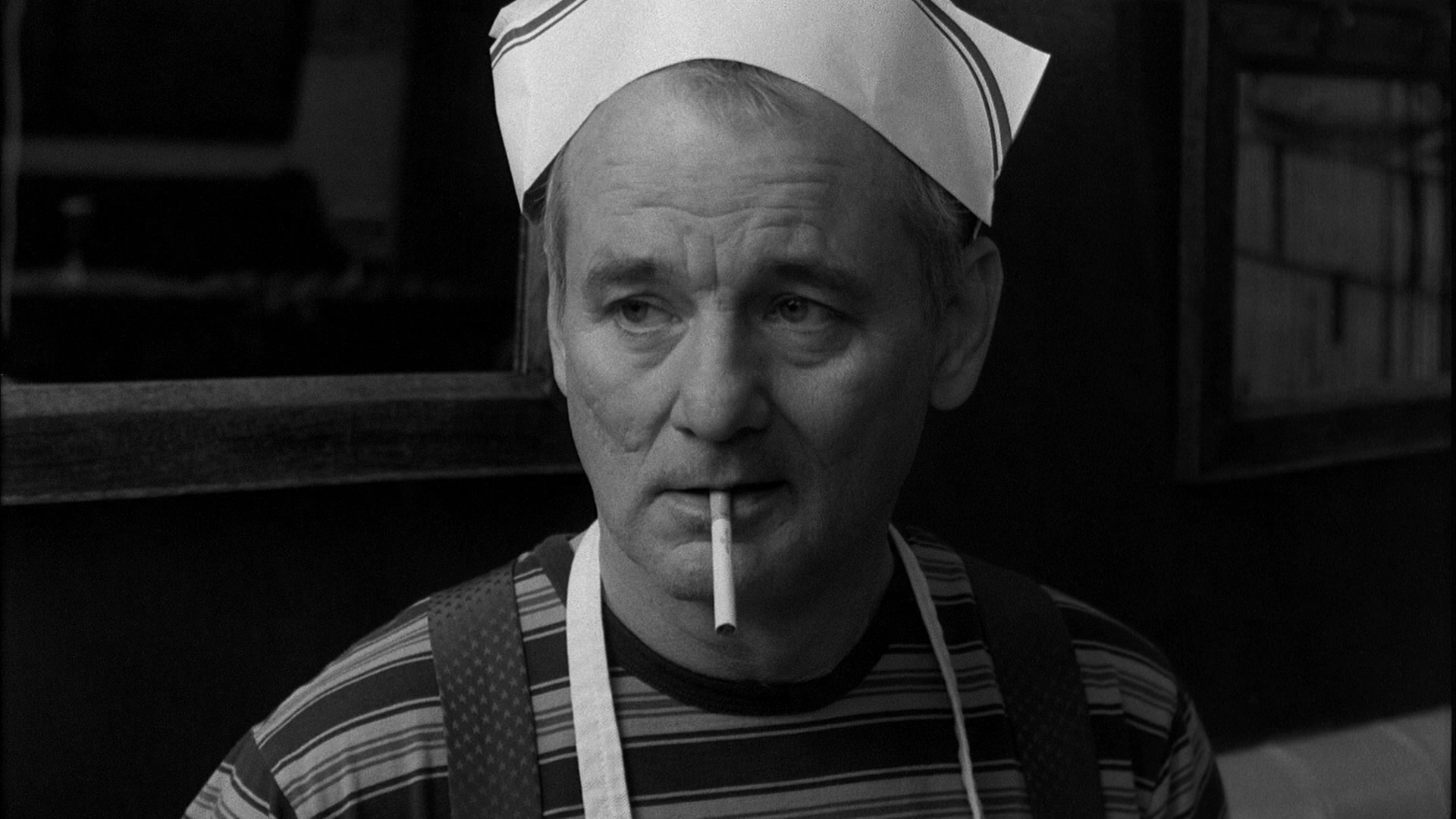 Scene from Coffee and Cigarettes — Bill Murray as a waiter