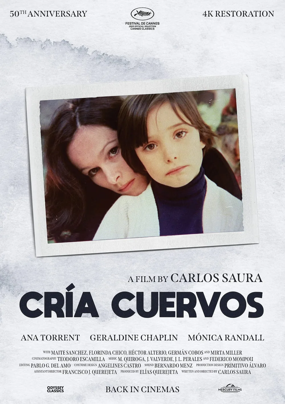 Cría Cuervos (1976) poster — 4K restoration, a film by Carlos Saura, Odyssey Classics